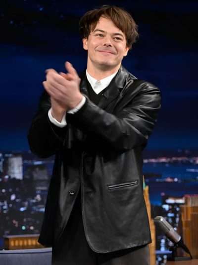 Charlie Heaton The Tonight Show S13 Leather Blazer