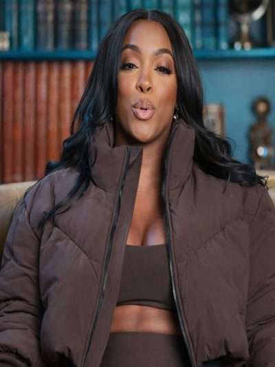 The Traitors Porsha Williams Brown Puffer Jacket
