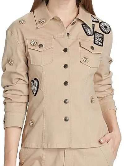 The Upshaws 2026 Lucretia Turner Beige Cotton Embroidered Jacket