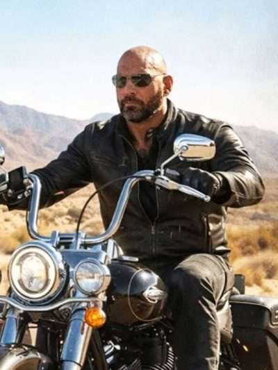 The Wrecking Crew 2026 Dave Bautista Black Leather Jacket