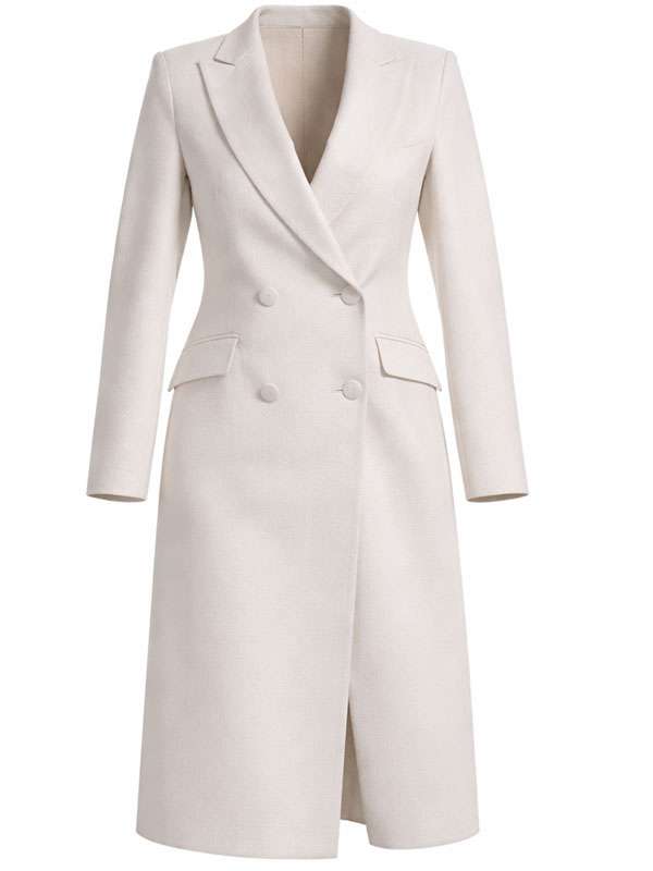 The Young And The Restless 2025 Nicole Dupree Richardson White Wool Coat