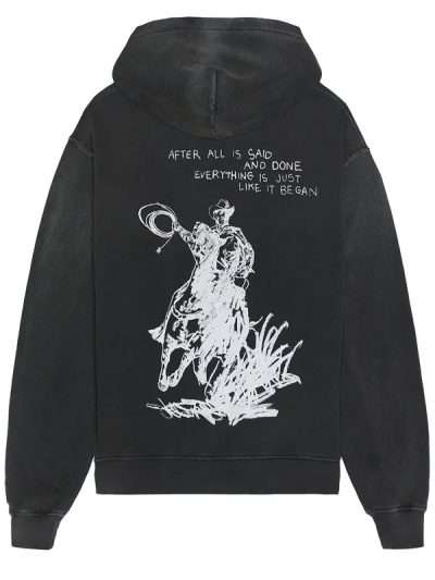 Travis Kelce Horse Printed New Heights Black Pullover Hoodie
