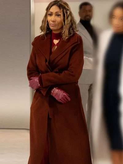 Beyond The Gates S01 Dana Thomas Brown Wool Coat