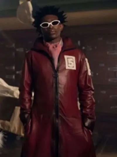 Tv Series One Piece S02 Mr. 5 Maroon Leather Coat