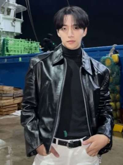 Typhoon Family 2025 Lee Jun-ho Black Leather Jacket