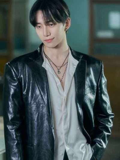 Lee Jun-ho Typhoon Family 2025 Leather Blazer