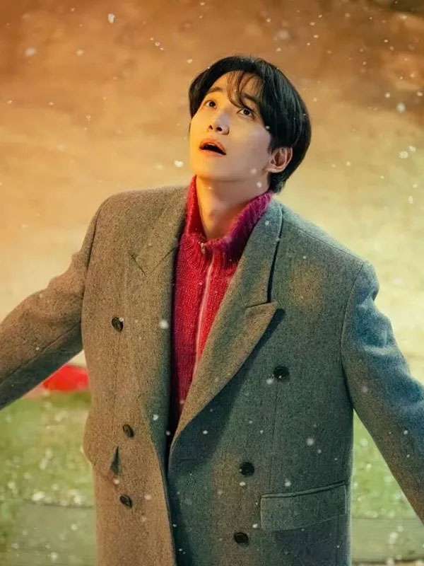 Typhoon Family 2025 Lee Jun-ho Grey Wool Coat