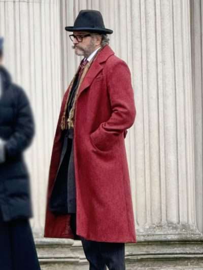 Young Sherlock 2026 Bucephalus Hodge Red Wool Trench Coat