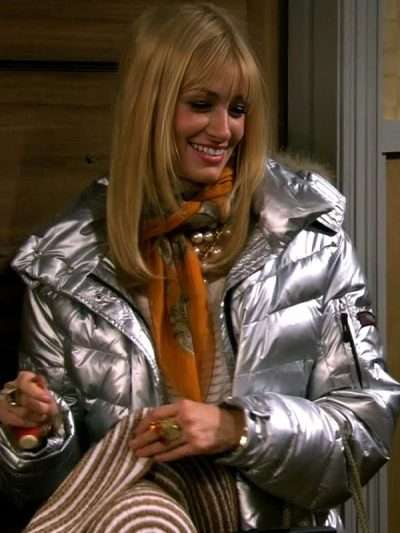 2 Broke Girls Beth Behrs Silver Puffer Jacket