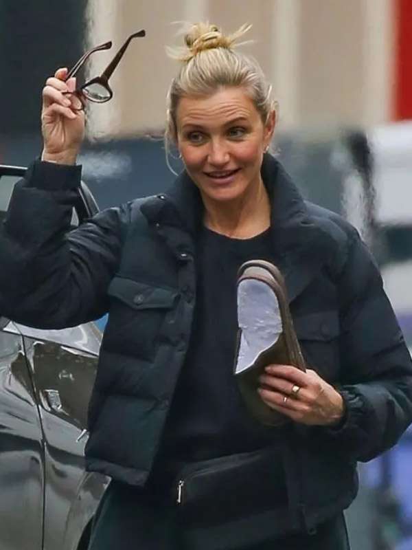NYC Cameron Diaz Black Puffer Jacket