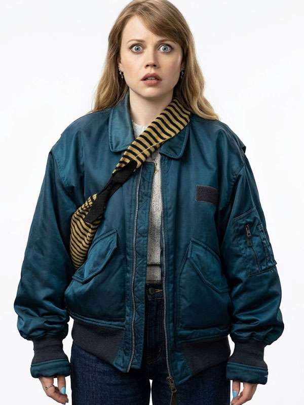 Shop Angourie Rice Finding Emily Bomber Jacket