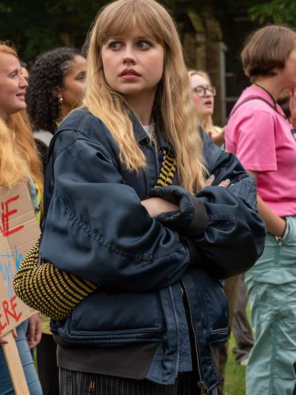 Buy Angourie Rice Finding Emily Blue Bomber Jacket