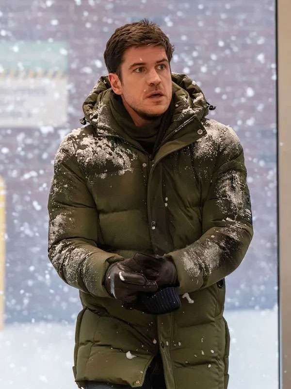 Marco Pigossi Brilliant Minds Green Puffer Jacket