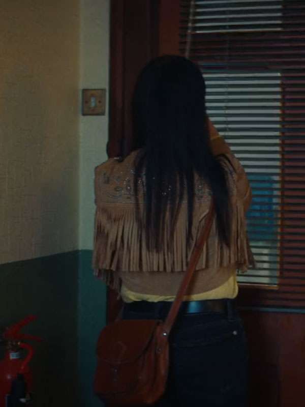 Bronagh Gallagher How to Get to Heaven from Belfast Fringe Suede Jacket