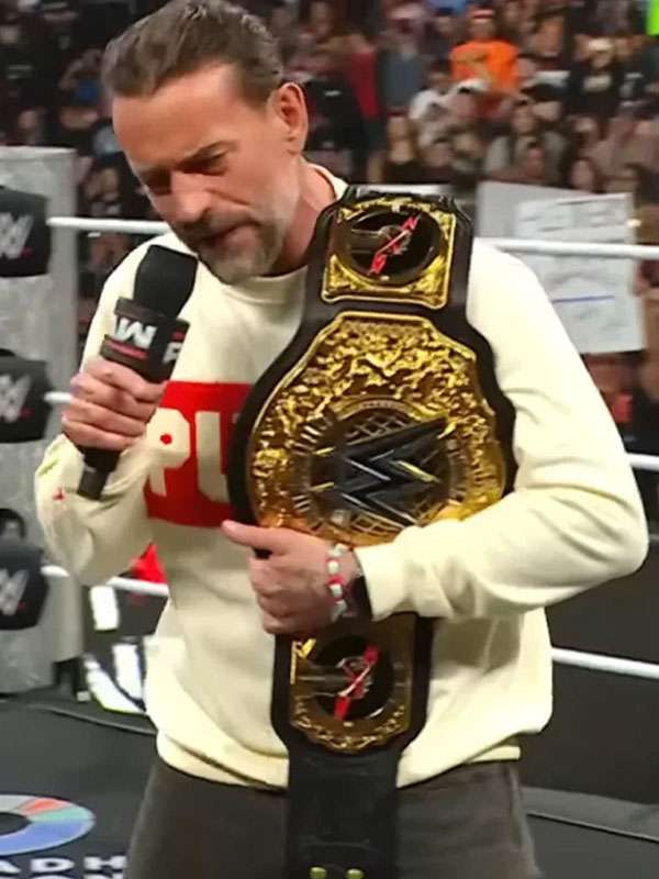Buy WWE Raw CM Punk Beige Sweatshirt