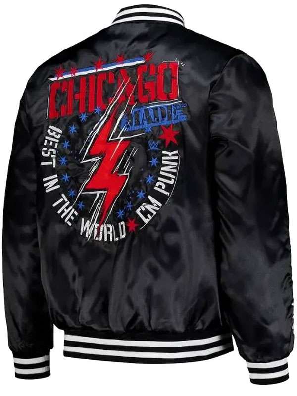 CM Punk Chicago Flag Best in the World Black Jacket