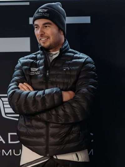 Formula One Team 2026 Sergio Pérez Black Puffer Jacket