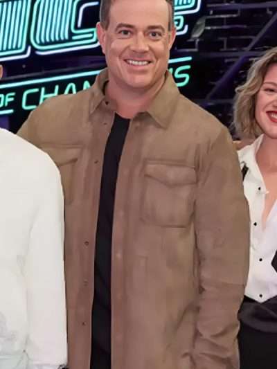 The Voice Carson Daly 2026 Brown Suede Leather Jacket