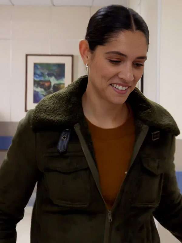 Chicago Fire S14 Miranda Rae Mayo Shearling Jacket