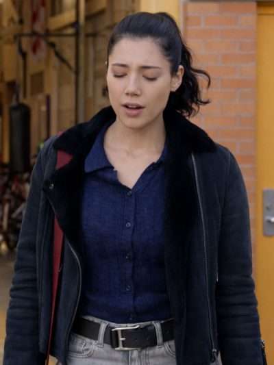 Chicago Fire 2026 Violet Mikami Black Suede Leather Jacket