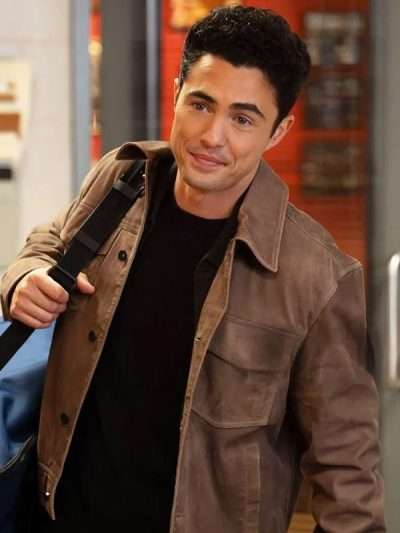 Darren Barnet Chicago Fire Brown Suede Leather Jacket