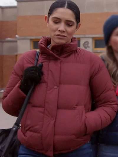 Chicago Fire 2026 Miranda Rae Mayo Red Puffer Jacket