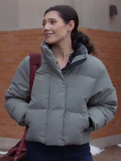 Chicago Fire 2026 Hanako Greensmith Grey Puffer Jacket