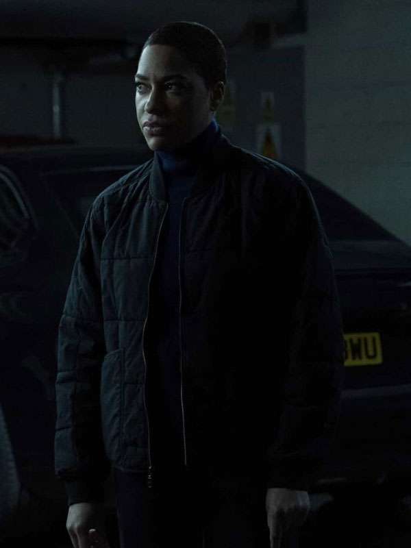Criminal Record S02 Cush Jumbo Black Bomber Jacket