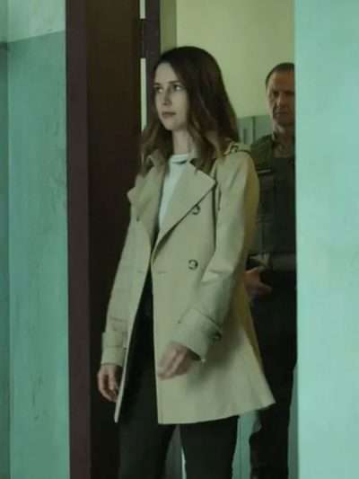 TV Series Cross 2026 Kayla Craig Beige Wool Coat