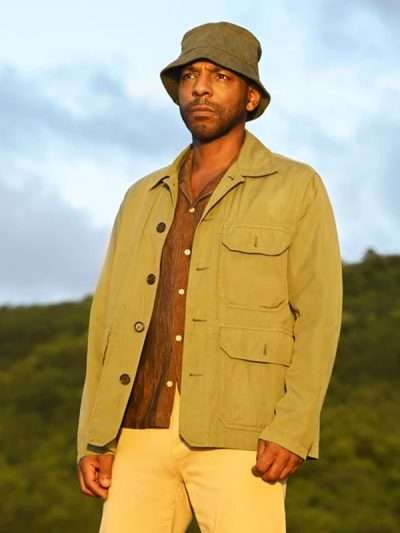 Death in Paradise S15 Don Gilet Green Cotton Jacket