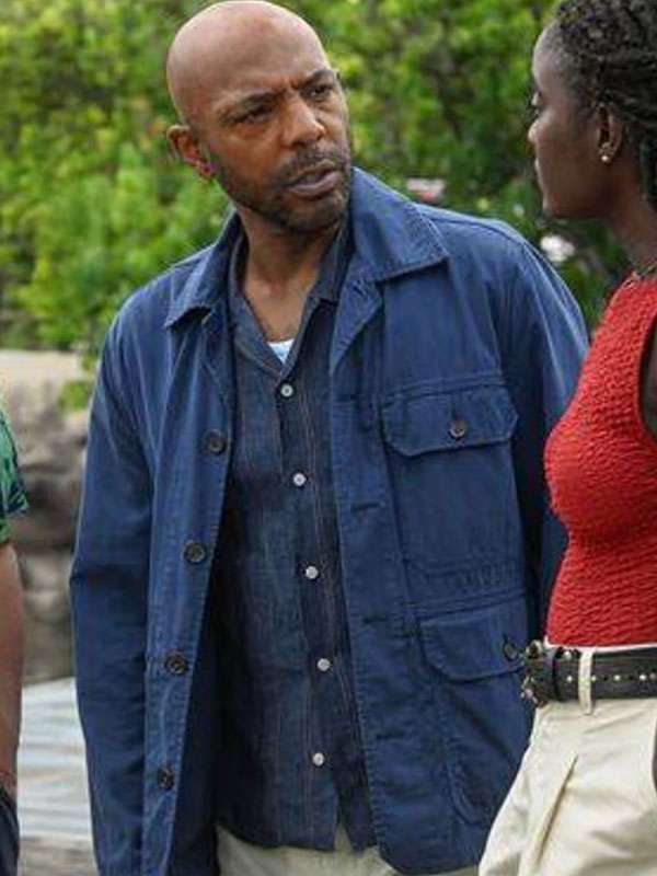 Death in Paradise 2026 Mervin Wilson Blue Cotton Jacket