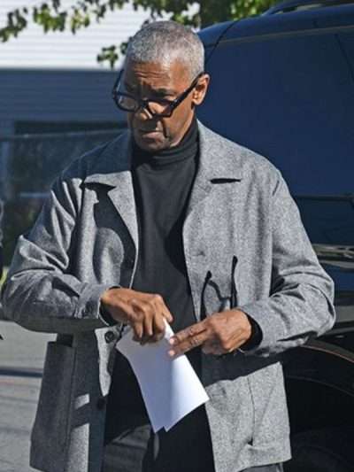 Denzel Washington Here Comes the Flood Grey Wool Jacket