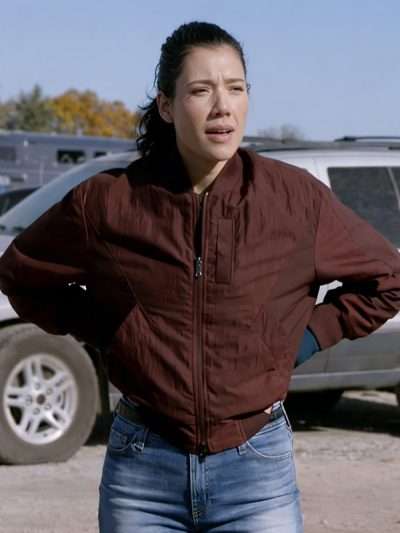 Buy Chicago Fire Violet Mikami Maroon Bomber Jacket