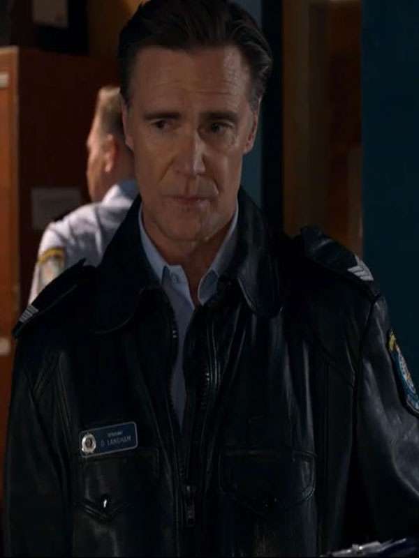 Jeremy Lindsay Taylor Home and Away Police Leather Jacket