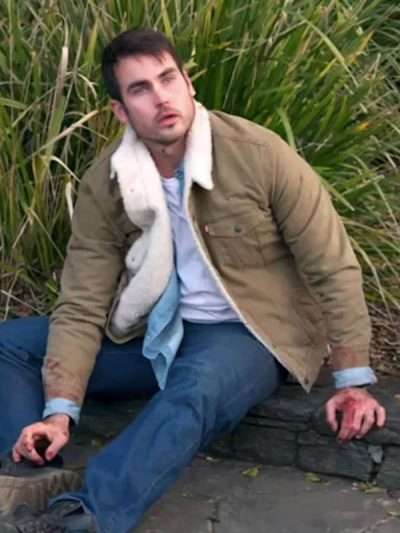 Home and Away 2026 Nicholas Cartwright Sherpa Brown Cotton Jacket