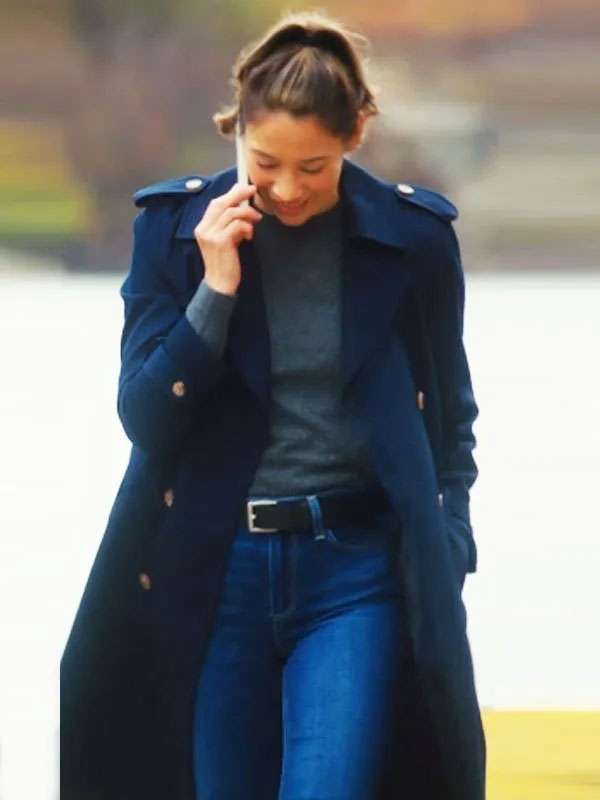 Hudson and Rex S08 Sarah Truong Blue Trench Wool Coat