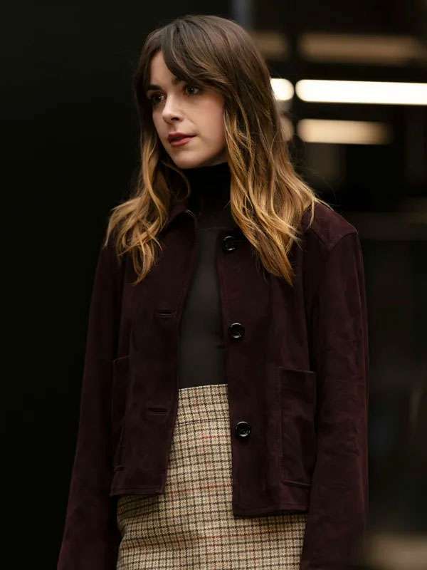 Kiernan Shipka Industry S04 Suede Leather Jacket
