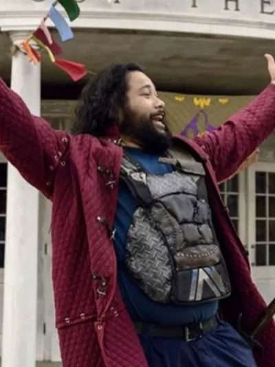 Jerry The Walking Dead S09 Red Quilted Jacket