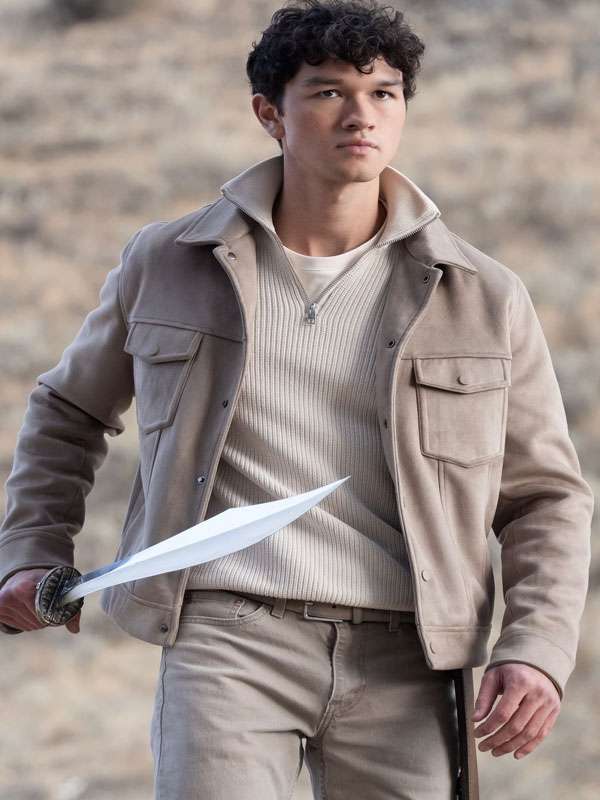Luke Castellan Percy Jackson and the Olympians Suede Jacket