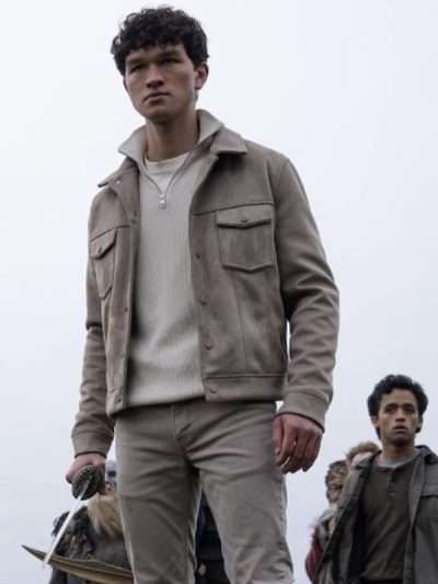 Luke Castellan Percy Jackson and the Olympians S02 Beige Suede Leather Jacket