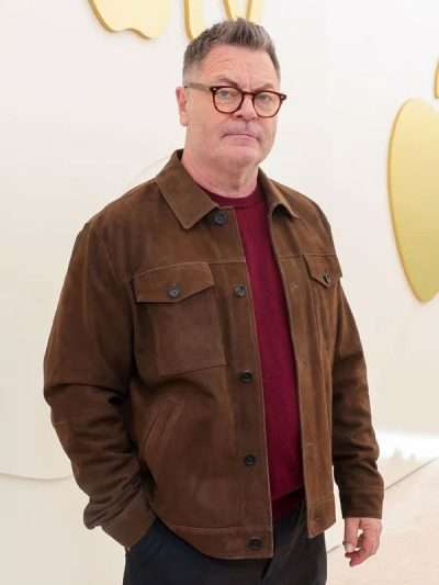 Margos Got Money Troubles S01 Nick Offerman Brown Leather Jacket