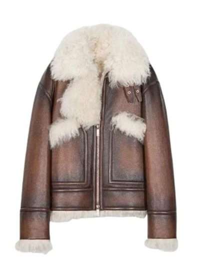 Men’s Brown Aviator Leather Jacket