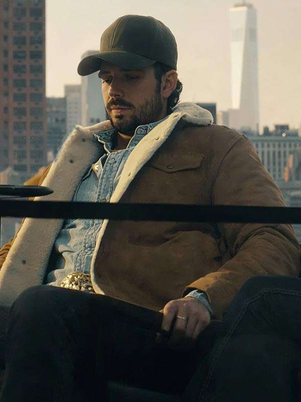 Brilliant Minds 2026 Micah Joe Parker Brown Suede Leather Jacket