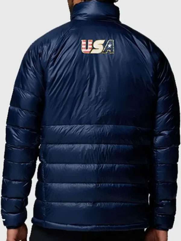 Milano Cortina Olympic Games 2026 Team USA Columbia Blue Puffer Jacket