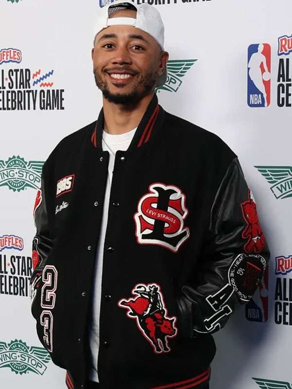 Mookie Betts NBA All Star Black Varsity Jacket