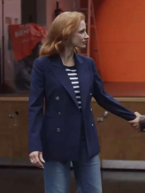 Movie Dreams 2026 Jessica Chastain Blue Blazer
