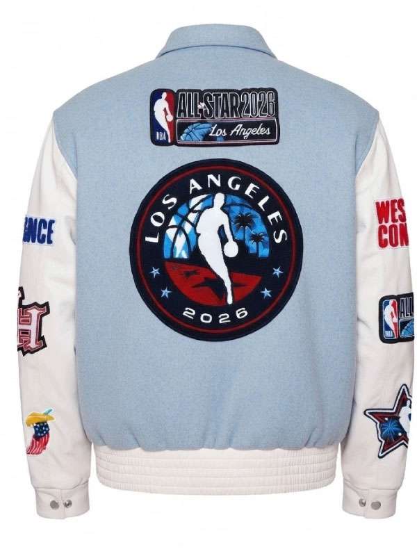 NBA All-Star 2026 Wool and Leather Varsity Jacket