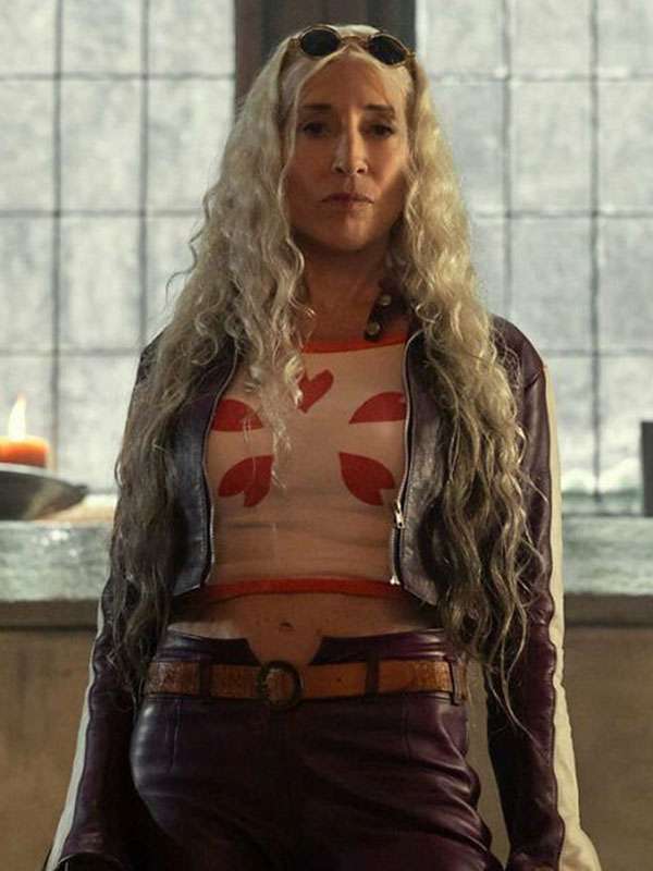 TV Series One Piece 2026 Katey Sagal Purple Cropped Leather Jacket