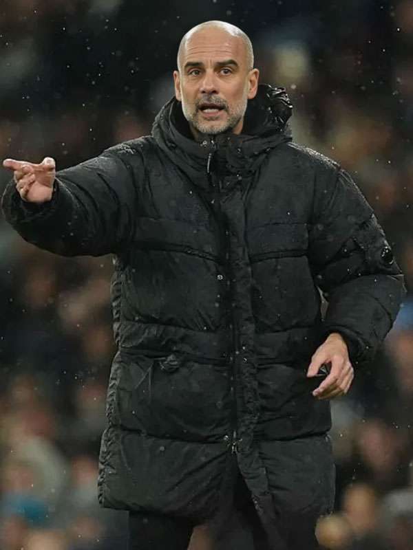 Manchester City Vs Fulham Pep Guardiola Hooded Jacket
