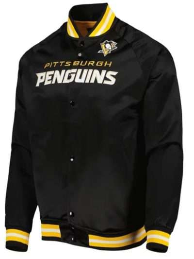 Pittsburgh Penguins Black Varsity Jacket